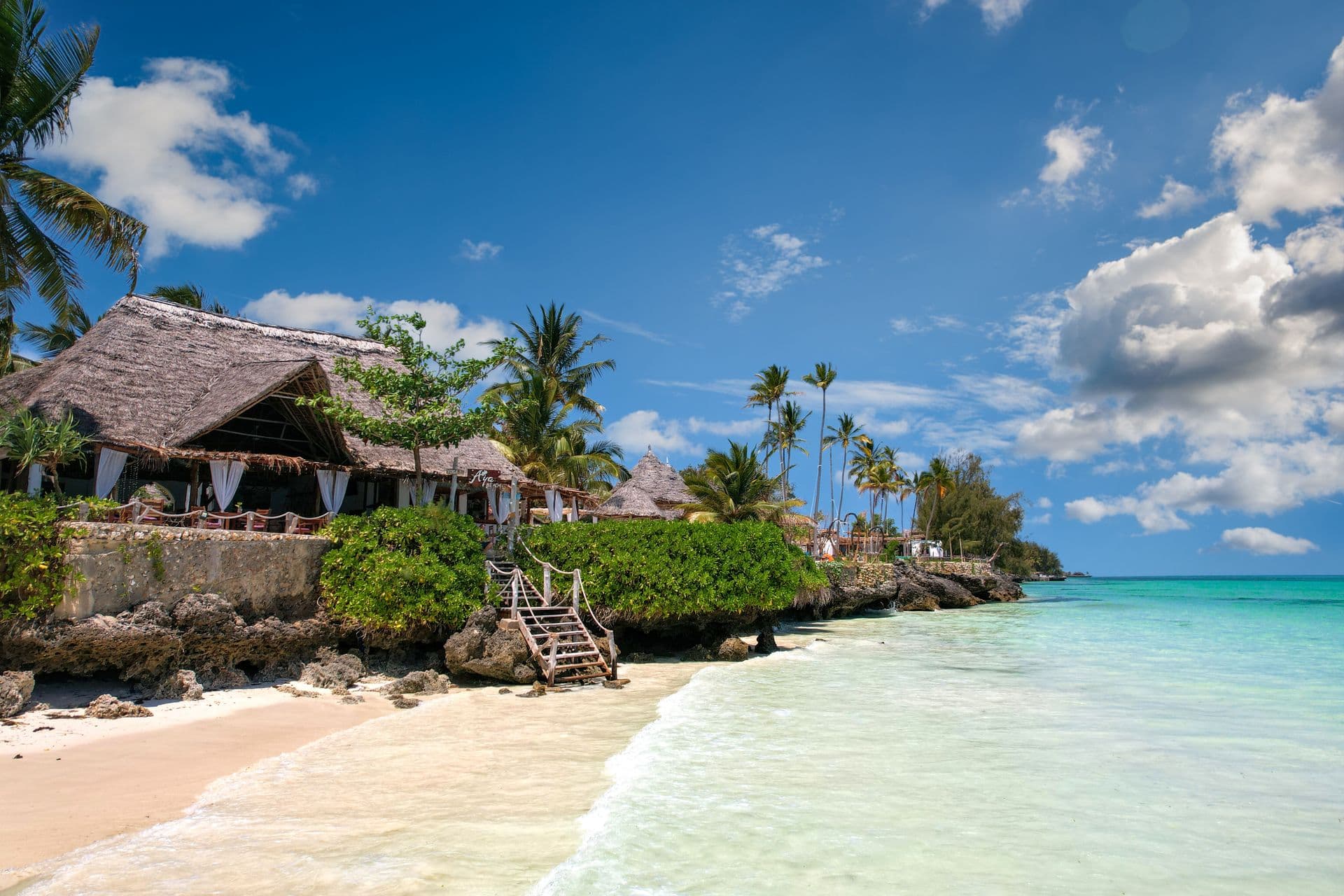 A turquoise Zanzibar shoreline